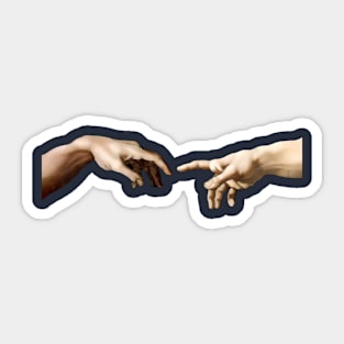 The Hands of God and Adam Sticker